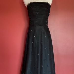 Evening Gawn, Black beaded with “diamonds”, size 10